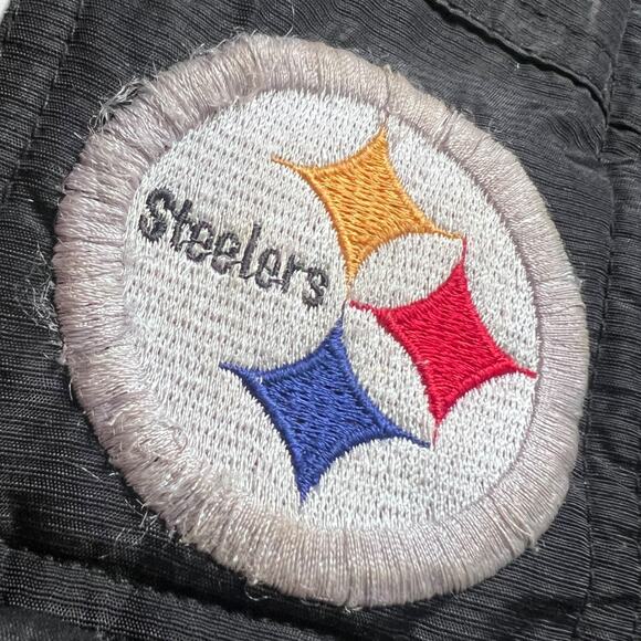 VINTAGE 90s Starter Pittsburgh Steelers Pullover Jacket Embroidered Size Large - Picture 3 of 6